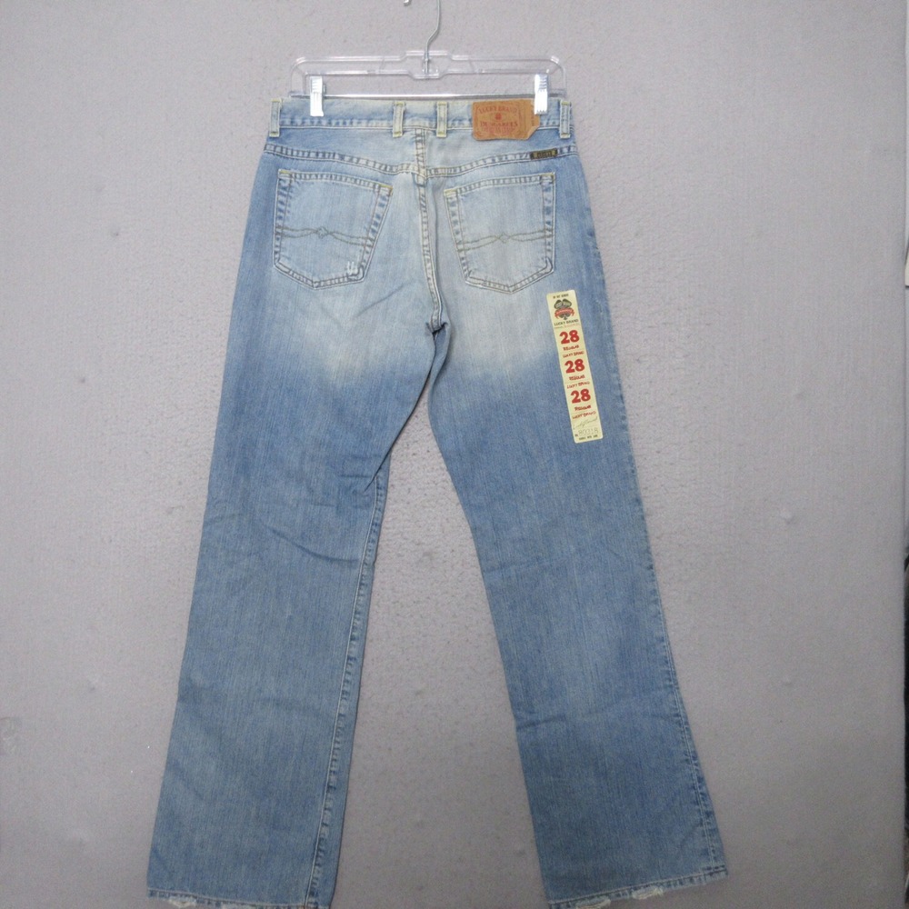 Vintage Lucky Brand Jeans Dungaree Easy Rider Bootleg Distressed Button‎ Fly USA - Picture 2 of 14